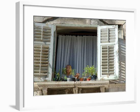 Window in Private Home, Split, Croatia-Lisa S. Engelbrecht-Framed Photographic Print
