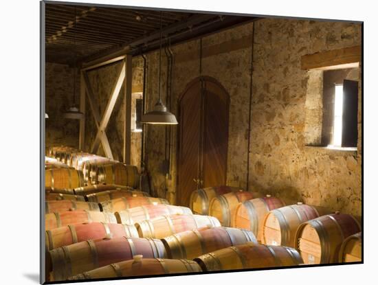 Window Light Streams Into Barrel Room at Hess Collection Winery, Napa Valley, California, USA-Janis Miglavs-Mounted Photographic Print