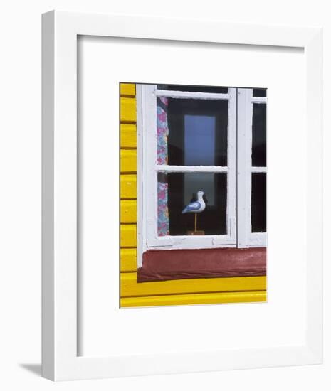 Window of Beach Hut, Aeroskobing, Island of Aero, Denmark, Scandinavia, Europe-Robert Harding-Framed Photographic Print