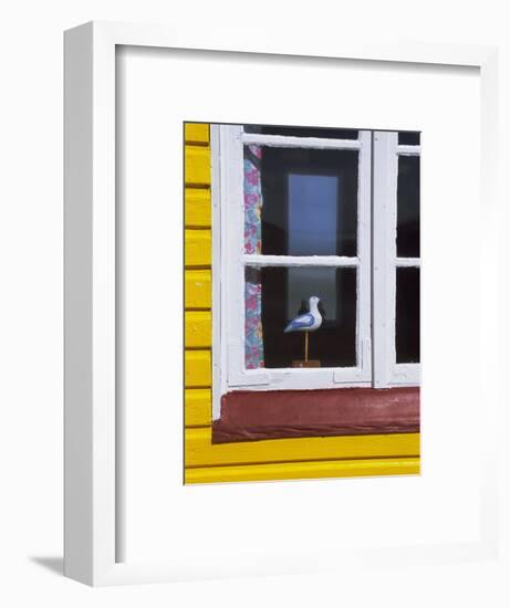Window of Beach Hut, Aeroskobing, Island of Aero, Denmark, Scandinavia, Europe-Robert Harding-Framed Photographic Print