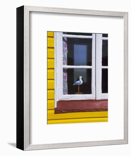 Window of Beach Hut, Aeroskobing, Island of Aero, Denmark, Scandinavia, Europe-Robert Harding-Framed Photographic Print