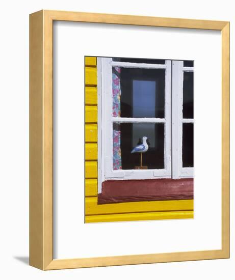 Window of Beach Hut, Aeroskobing, Island of Aero, Denmark, Scandinavia, Europe-Robert Harding-Framed Photographic Print