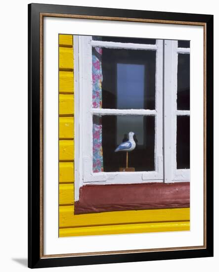 Window of Beach Hut, Aeroskobing, Island of Aero, Denmark, Scandinavia, Europe-Robert Harding-Framed Photographic Print