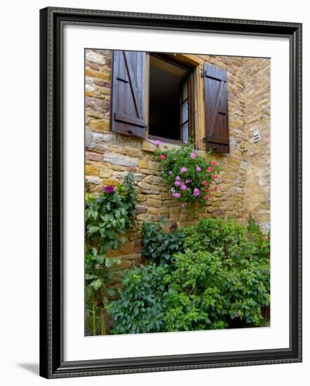 Window of Limestone House, Olingt, Burgundy, France-Lisa S. Engelbrecht-Framed Photographic Print