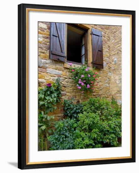 Window of Limestone House, Olingt, Burgundy, France-Lisa S. Engelbrecht-Framed Photographic Print