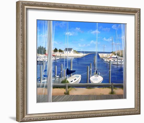 Window on Deon Harbor-Carol Saxe-Framed Art Print