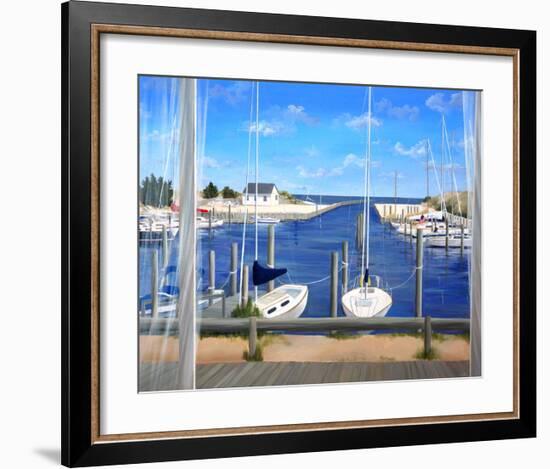 Window on Deon Harbor-Carol Saxe-Framed Art Print