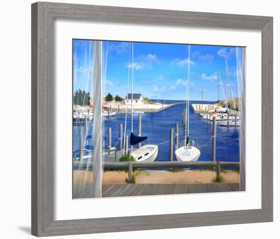 Window on Deon Harbor-Carol Saxe-Framed Art Print