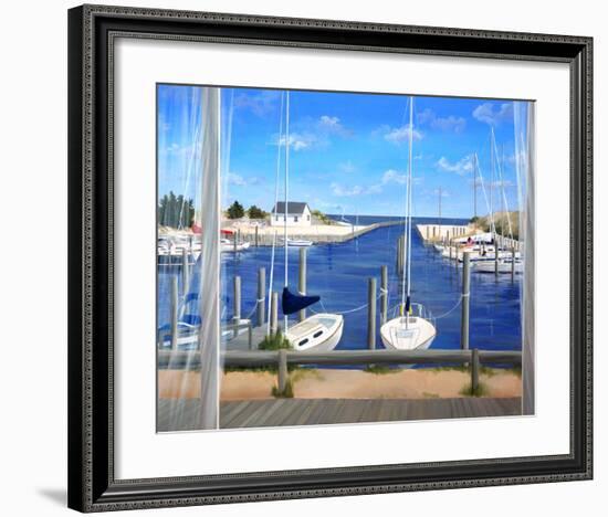 Window on Deon Harbor-Carol Saxe-Framed Art Print