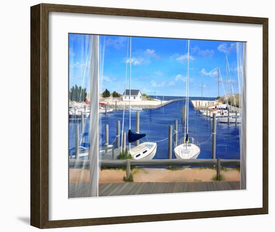 Window on Deon Harbor-Carol Saxe-Framed Art Print