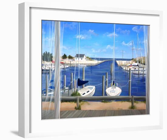 Window on Deon Harbor-Carol Saxe-Framed Art Print