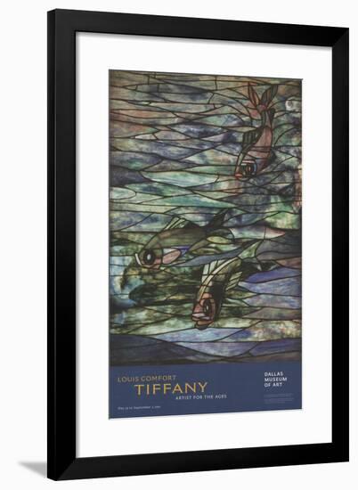 Window Panel with Swimming Fish-Louis Comfort Tiffany-Framed Art Print