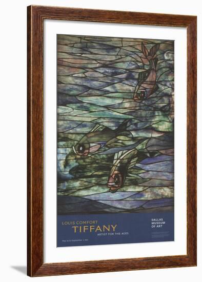 Window Panel with Swimming Fish-Louis Comfort Tiffany-Framed Art Print