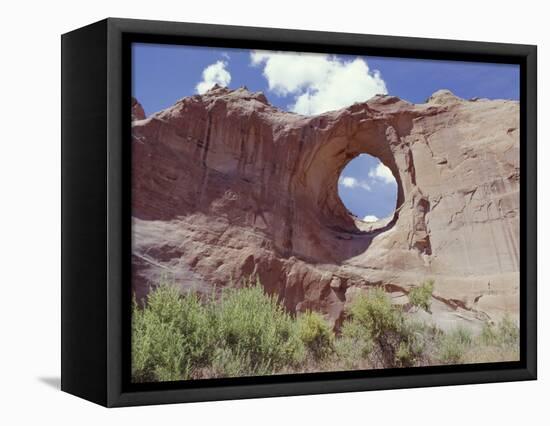 Window Rock, Eroded Forms Near Navaho (Navajo) Tribal Centre, Arizona, USA-Walter Rawlings-Framed Premier Image Canvas