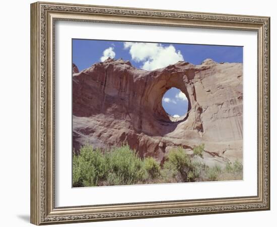 Window Rock, Eroded Forms Near Navaho (Navajo) Tribal Centre, Arizona, USA-Walter Rawlings-Framed Photographic Print