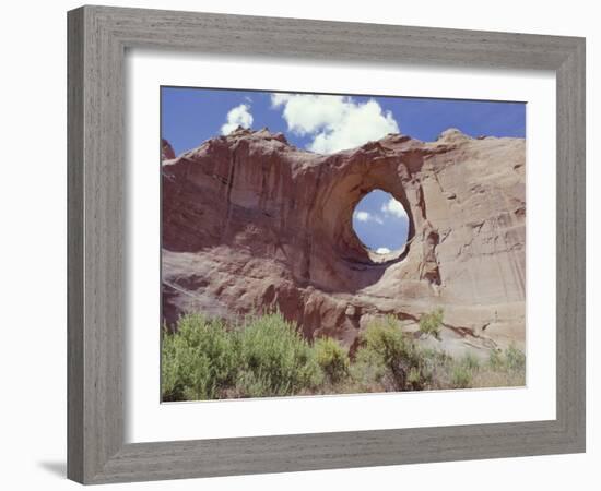 Window Rock, Eroded Forms Near Navaho (Navajo) Tribal Centre, Arizona, USA-Walter Rawlings-Framed Photographic Print