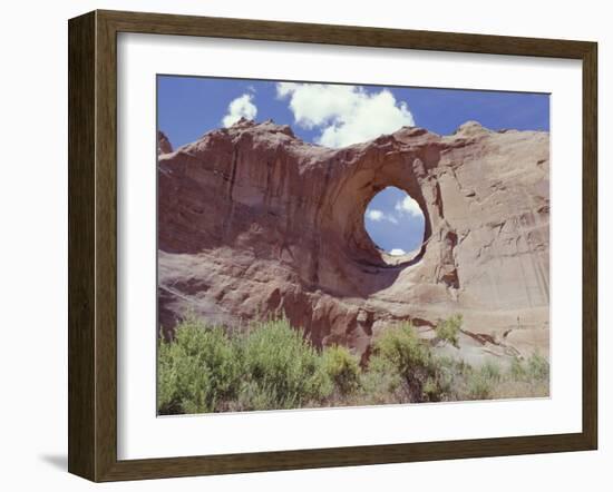 Window Rock, Eroded Forms Near Navaho (Navajo) Tribal Centre, Arizona, USA-Walter Rawlings-Framed Photographic Print