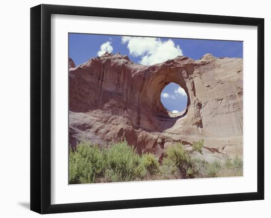 Window Rock, Eroded Forms Near Navaho (Navajo) Tribal Centre, Arizona, USA-Walter Rawlings-Framed Photographic Print