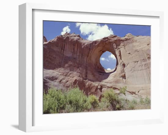 Window Rock, Eroded Forms Near Navaho (Navajo) Tribal Centre, Arizona, USA-Walter Rawlings-Framed Photographic Print