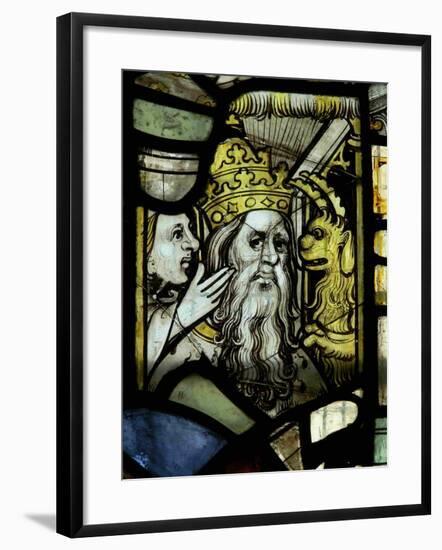 Window S3 Depicting a Pope Receiving Counsel from a Woman Egged-On by a Demon-null-Framed Giclee Print
