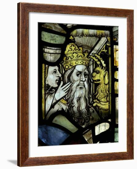 Window S3 Depicting a Pope Receiving Counsel from a Woman Egged-On by a Demon-null-Framed Giclee Print