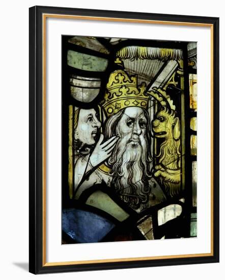 Window S3 Depicting a Pope Receiving Counsel from a Woman Egged-On by a Demon-null-Framed Giclee Print