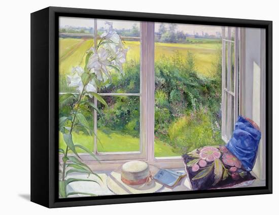 Window Seat and Lily, 1991-Timothy Easton-Framed Premier Image Canvas