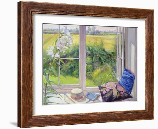 Window Seat and Lily, 1991-Timothy Easton-Framed Giclee Print