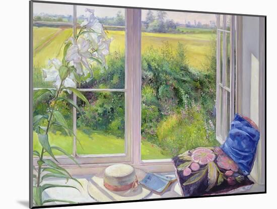 Window Seat and Lily, 1991-Timothy Easton-Mounted Giclee Print