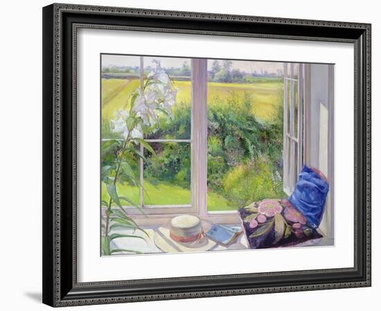 Window Seat and Lily, 1991-Timothy Easton-Framed Giclee Print