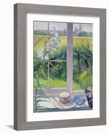 Window Seat and Lily, 1991-Timothy Easton-Framed Giclee Print