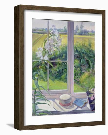 Window Seat and Lily, 1991-Timothy Easton-Framed Giclee Print