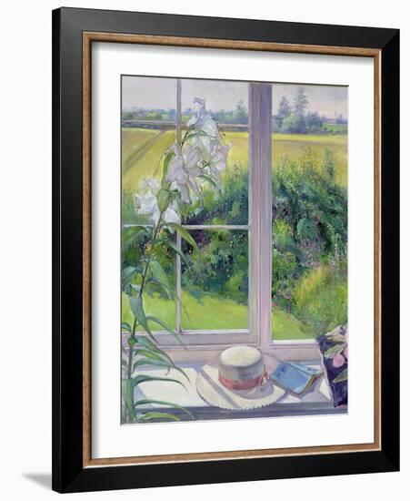 Window Seat and Lily, 1991-Timothy Easton-Framed Giclee Print