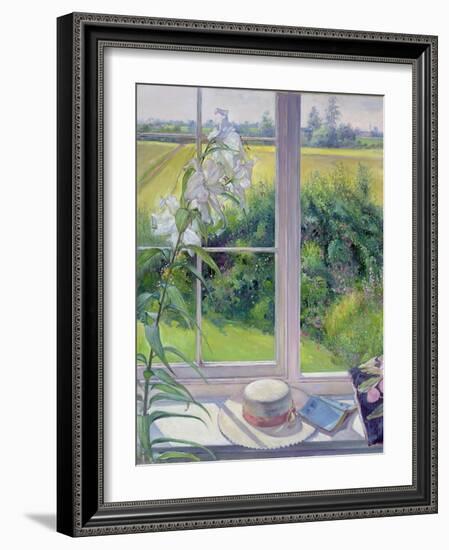 Window Seat and Lily, 1991-Timothy Easton-Framed Giclee Print