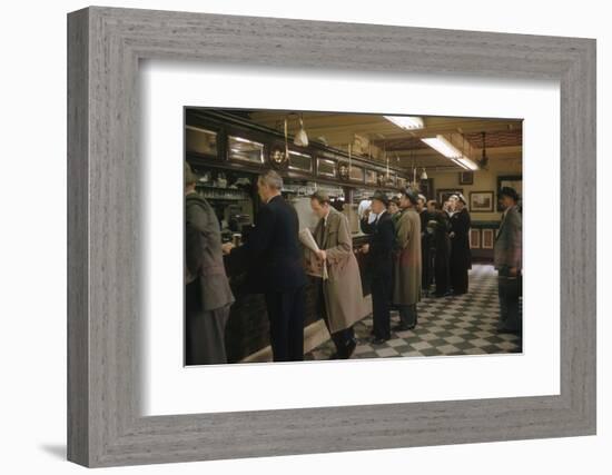 Window Shoppers Catching of Glimpse of the 1956 Melbourne Olympics, Australia-John Dominis-Framed Photographic Print