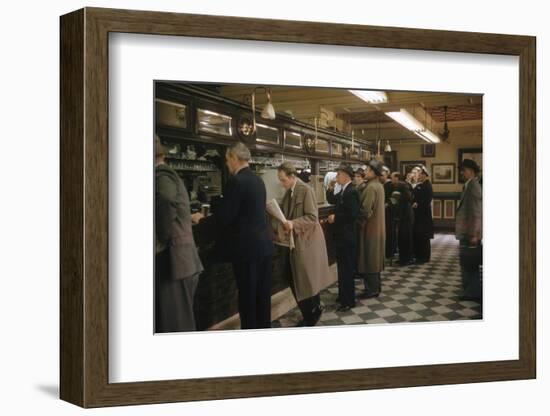 Window Shoppers Catching of Glimpse of the 1956 Melbourne Olympics, Australia-John Dominis-Framed Photographic Print