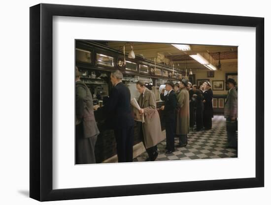 Window Shoppers Catching of Glimpse of the 1956 Melbourne Olympics, Australia-John Dominis-Framed Photographic Print