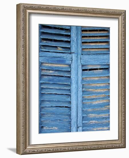 Window Shutters in Ibiza Town, Ibiza, Balearic Islands, Spain-Neil Farrin-Framed Photographic Print