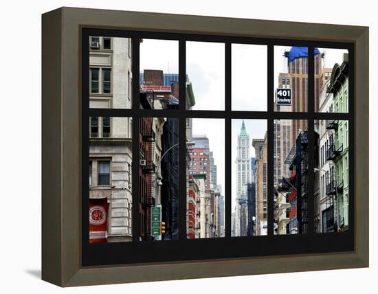 Window View - 401 Broadway - Manhattan - New York City-Philippe Hugonnard-Framed Premier Image Canvas