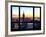 Window View, Empire State Building and One World Trade Center (1WTC) at Sunset, Manhattan, New York-Philippe Hugonnard-Framed Photographic Print