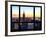 Window View, Empire State Building and One World Trade Center (1WTC) at Sunset, Manhattan, New York-Philippe Hugonnard-Framed Photographic Print