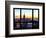 Window View, Empire State Building and One World Trade Center (1WTC) at Sunset, Manhattan, New York-Philippe Hugonnard-Framed Photographic Print