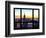 Window View, Empire State Building and One World Trade Center (1WTC) at Sunset, Manhattan, New York-Philippe Hugonnard-Framed Photographic Print