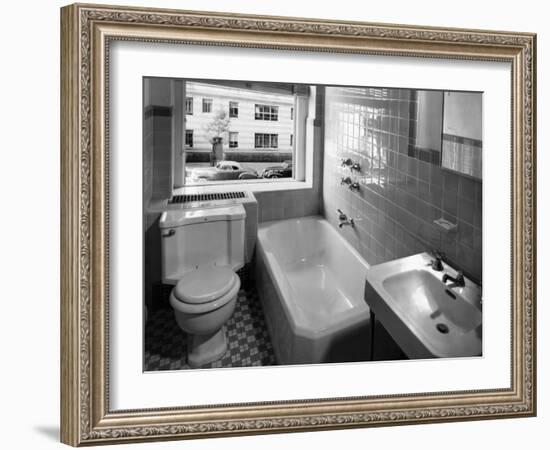 Window View from Earlier Modernized Bathroom-Philip Gendreau-Framed Photographic Print