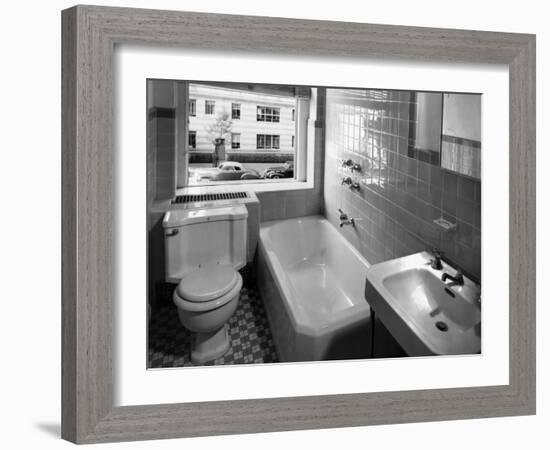 Window View from Earlier Modernized Bathroom-Philip Gendreau-Framed Photographic Print