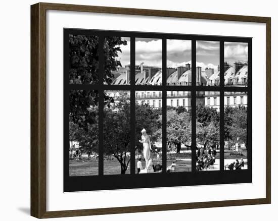 Window View - Overlooking the Tuileries Park and Haussmann Buildings - Paris - France - Europe-Philippe Hugonnard-Framed Photographic Print