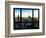 Window View, Skyline at Sunset, Midtown Manhattan, Hudson River, New York-Philippe Hugonnard-Framed Photographic Print