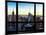 Window View, Skyline at Sunset, Midtown Manhattan, Hudson River, New York-Philippe Hugonnard-Mounted Photographic Print