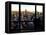 Window View, Skyline at Sunset, Midtown Manhattan, Hudson River, New York-Philippe Hugonnard-Framed Premier Image Canvas