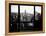 Window View, Skyscrapers and Empire State Building Views, Midtown Manhattan, Hudson River, New York-Philippe Hugonnard-Framed Premier Image Canvas